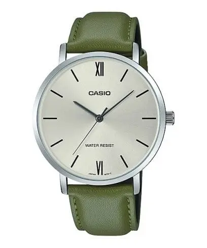 Casio Leather Band Watch MTP-VT01L-3BUDF