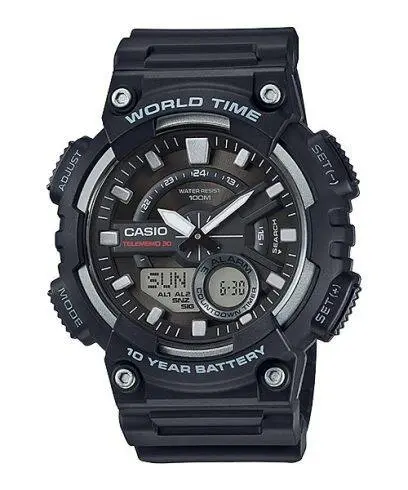 Casio Watch Resin Band , AEQ-110W-1AVDF