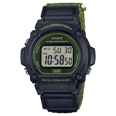 Casio Watch Cloth Band , W-219HB-3AVDF