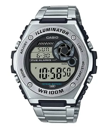 Casio Watch Stainless Steel 
Triple-fold Clasp Band , MWD-100HD-1AVDF