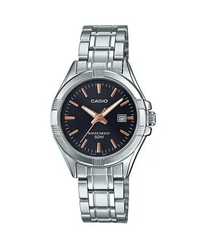 Casio Watch Stainless Steel 
Triple-fold Clasp Band , LTP-1308D-1A2VDF