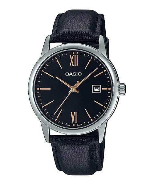 Casio Watch Leather Band , MTP-V002L-1B3UDF