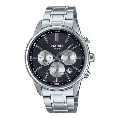 Casio Watch Stainless Steel 
One-touch 3-fold Clasp Band , MTP-E515D-1AVDF