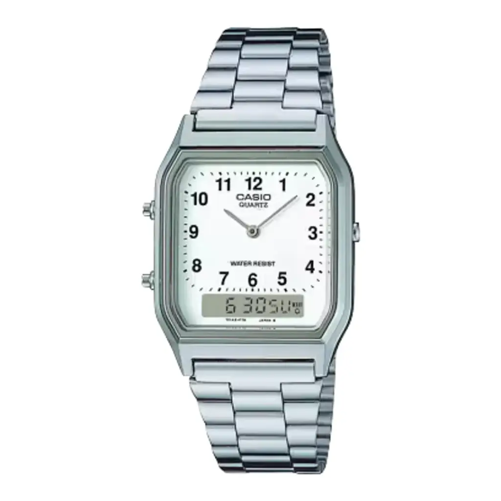 Casio Watch Stainless Steel Adjustable Clasp Band , AQ-230A-7BMQ