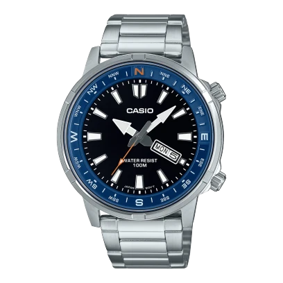 Casio Watch Stainless Steel 
One-touch 3-fold Clasp Band , MTD-130D-1A2VDF