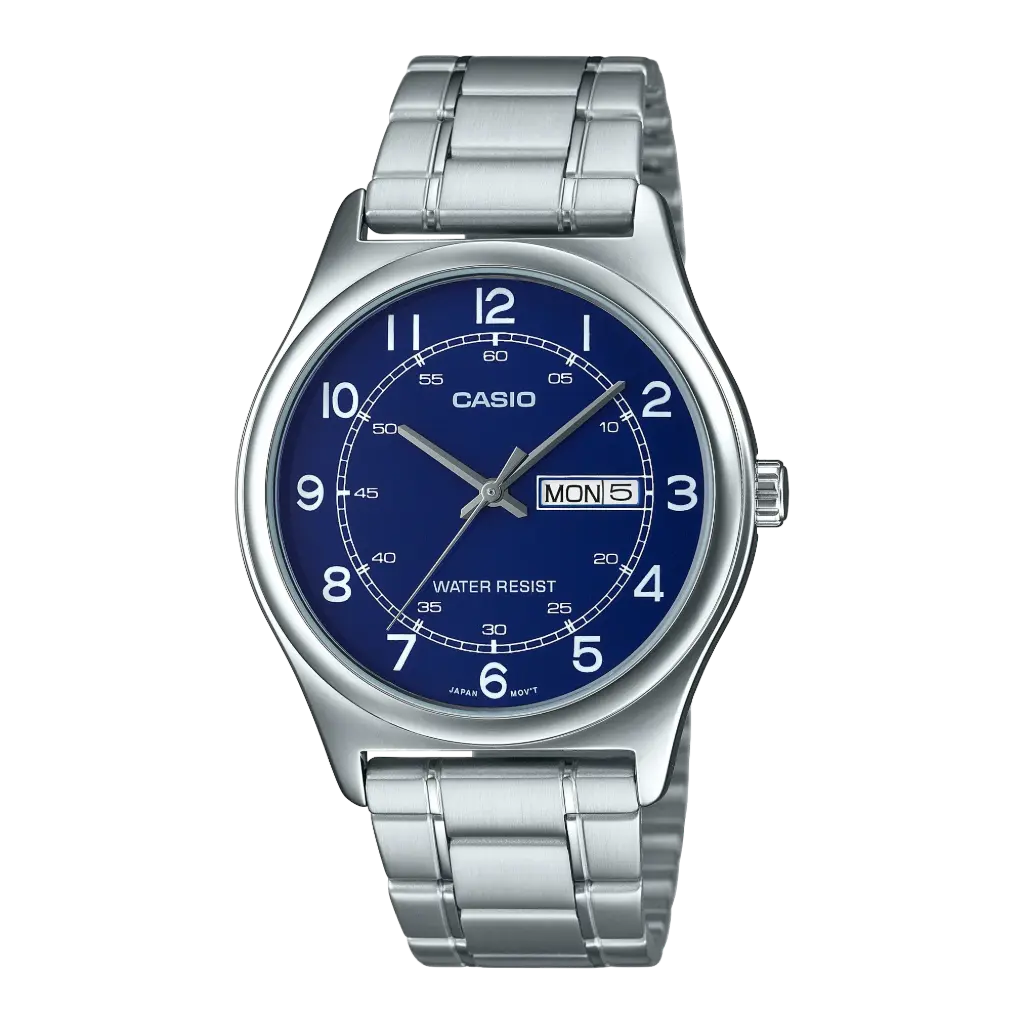 Casio Watch Stainless Steel 
Triple-fold Clasp Band , MTP-V006D-2BUDF