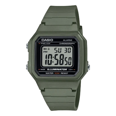 Casio Watch Resin Band , W-217H-3AVDF