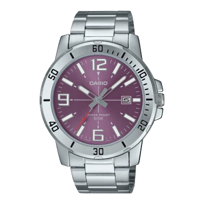 Casio Watch Stainless Steel 
Triple-fold Clasp Band , MTP-VD01D-6BVUDF