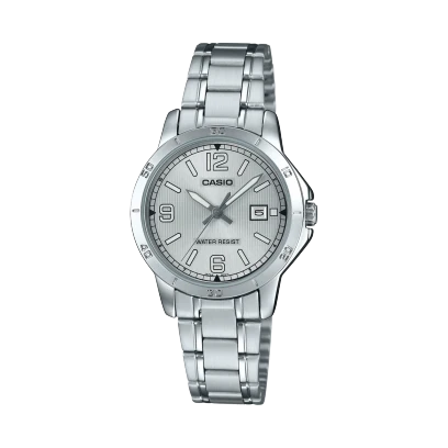 Casio Watch Stainless Steel 
Triple-fold Clasp Band , LTP-V004D-7B2UDF