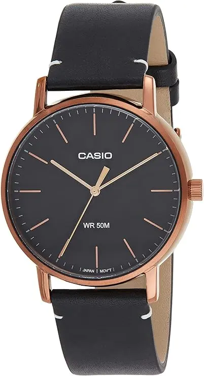 Casio Watch Leather Band , MTP-E171RL-1EVDF