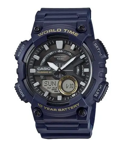 Casio Watch Resin Band , AEQ-110W-2AVDF