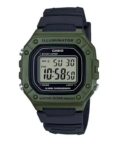 Casio Watch Resin Band , W-218H-3AVDF