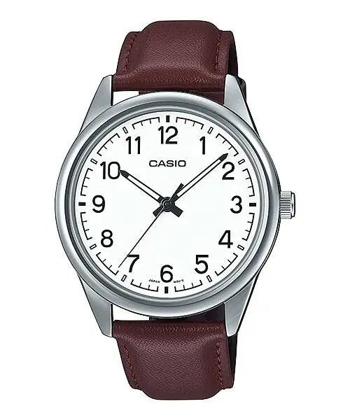 Casio Watch Leather Band , MTP-V005L-7B4UDF