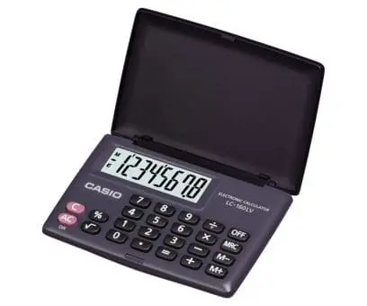 Casio  Practical Calculator , lc-160lv-bk-w-dp