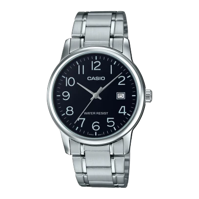Casio Stainless Steel Triple-Fold Clasp Watch MTP-V002D-1BUDF