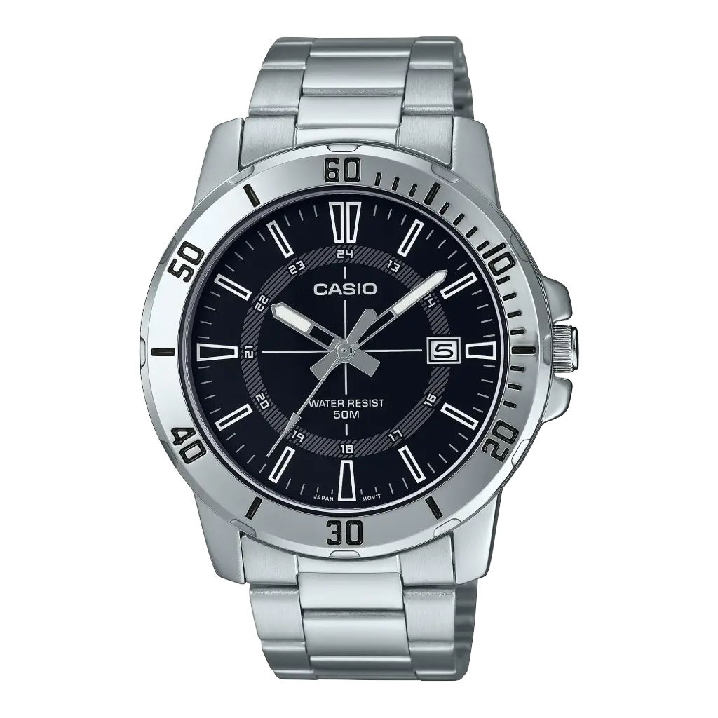 Casio Watch Stainless Steel 
Triple-fold Clasp Band , MTP-VD01D-1CVUDF