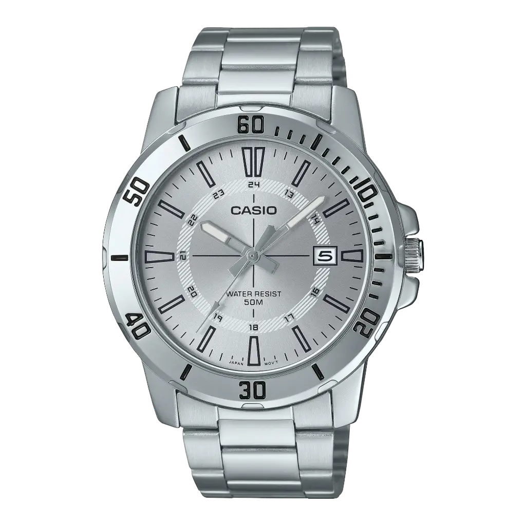 Casio Watch Stainless Steel 
Triple-fold Clasp Band , MTP-VD01D-7CVUDF