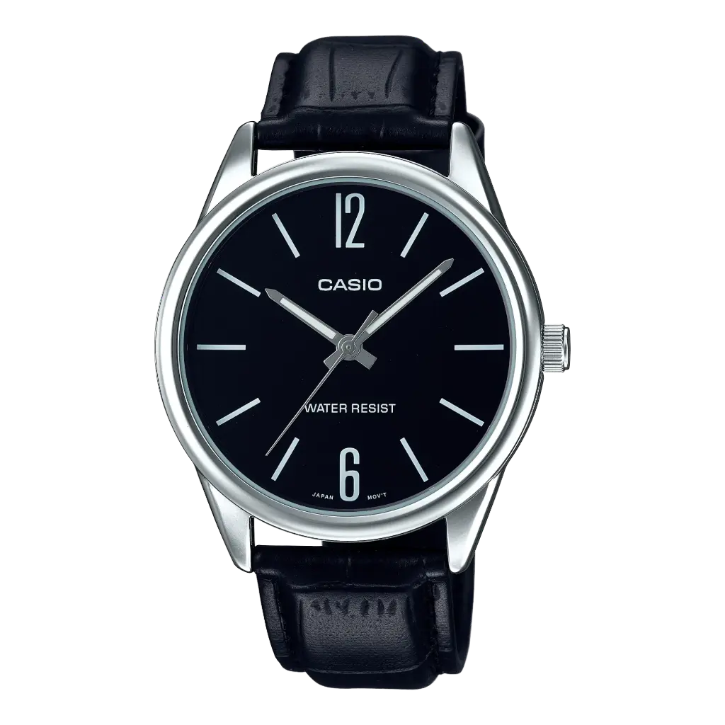 ساعة كاسيو بسوار جلد موديل MTP-V005L-1BUDF