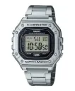 Casio Stainless Steel Triple-Fold Clasp Watch W-218HD-1AVDF