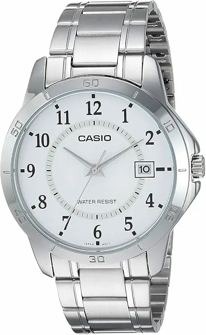 Casio Stainless Steel Triple-Fold Clasp Watch LTP-V004D-7BUDF