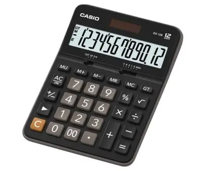 Casio  Practical Calculator , dx-12b-bk-w-dc