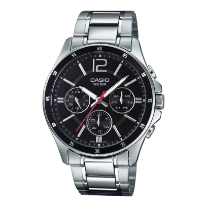 Casio Watch Stainless Steel 
One-touch 3-fold Clasp Band , MTP-1374D-1AVDF