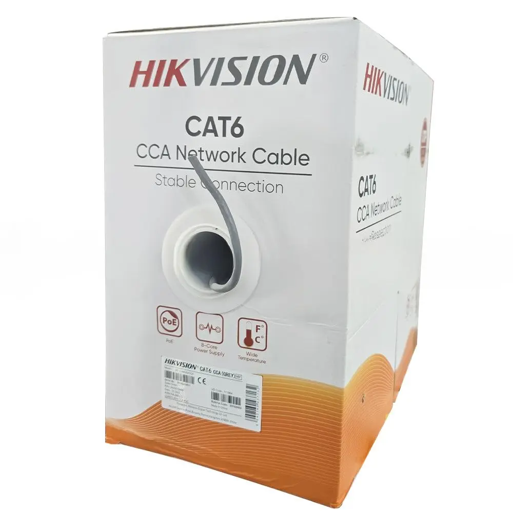 كابل شبكة هيكفيجن Hikvision CAT6 UTP بطول 305 متر موديل DS-1LN6-UU