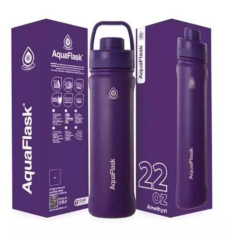 Aqua Flask Regular Water Bottle 22oz 650 ML Amethyst AF-R30