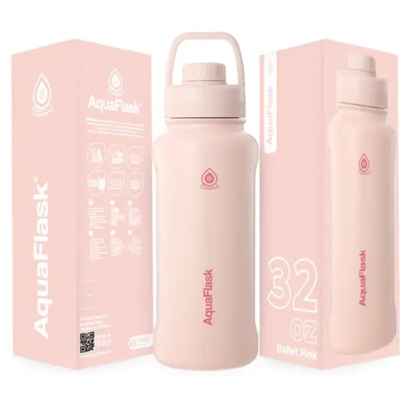 Aqua Flask Regular Water Bottle 32oz 946 ML Ballet Pink AF-T36