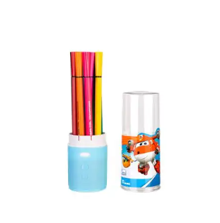 Deli Box Felt Tip Markers Luxury 12 Colors Box Plastic