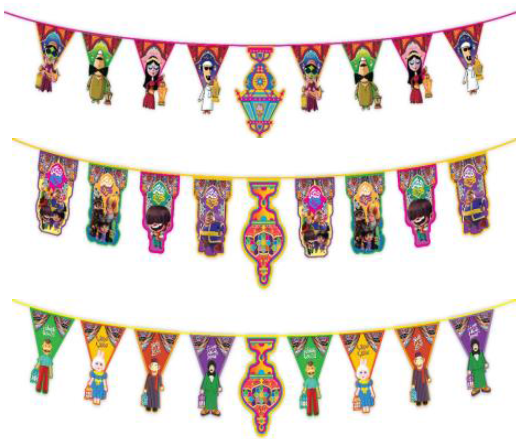 Luxury Ramadan Character Decorations – 12-Piece Pack