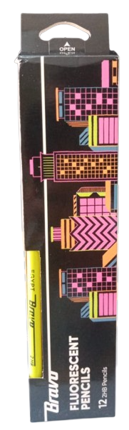 Bravo Pencil and Tip Eraser Box 12 Pen