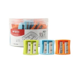 M&G Jar Pencil Sharpener 36 Piece Double 2 Hole