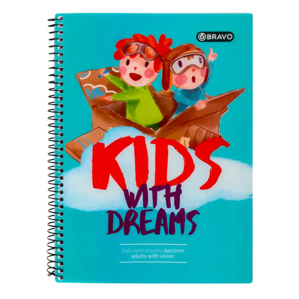 Bravo Notebook New 100 Sheets Medium 2 Plastic Cover