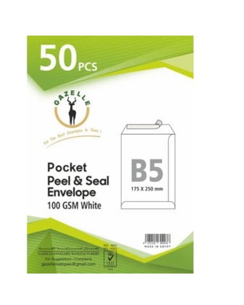 Gazelle (Size Half Sheets Foolscap)B5Pack 50Envelope