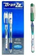 Prima Bronzo Ballpoint Pens, Green, 10 Pieces