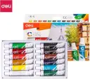 Deli Acrylic Paints Set 12 Colors × 12ml – Box