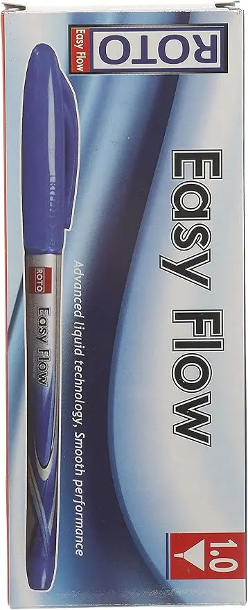 Roto easy flow ballpoint pen, 1.0 mm, blue - pack of 12
