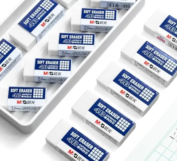 M&G Dozen Eraser White Rectangle 30 Piece