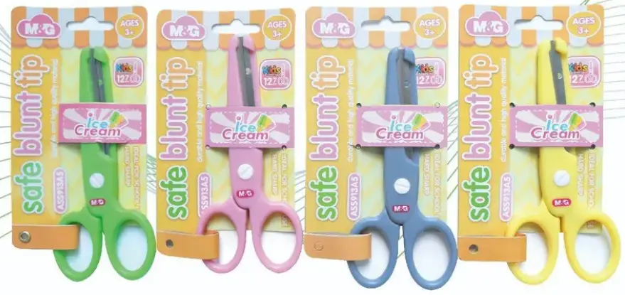 M&G Kids Scissors 127 mm Stainless Steel with Safety Protection – On