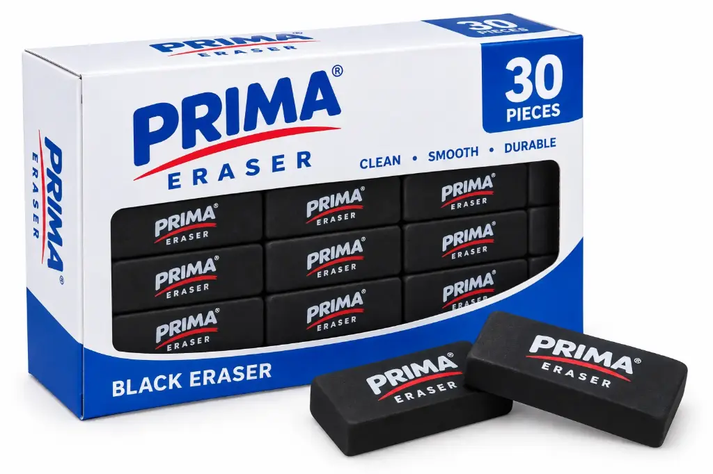 Prima Eraser 30 Pieces – Black
