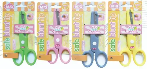 M&G Kids Scissors 127 mm Stainless Steel with Safety Protection – On