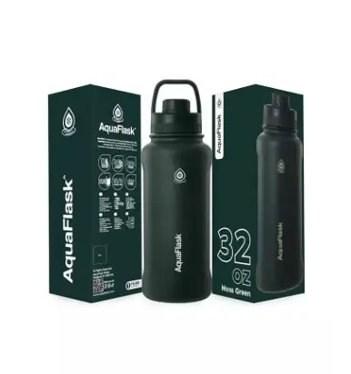 زجاجة مياه Aqua Flask سبورت 946 مل أخضر موس AF-V193
