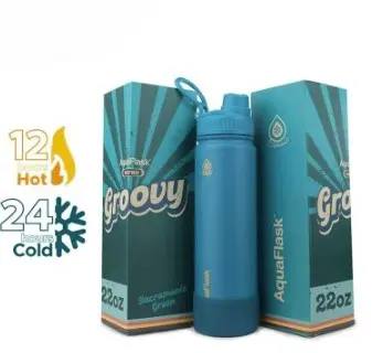 Aqua Flask Retro Water Bottle 650ml Groovy - Sacramento Green AF-V98