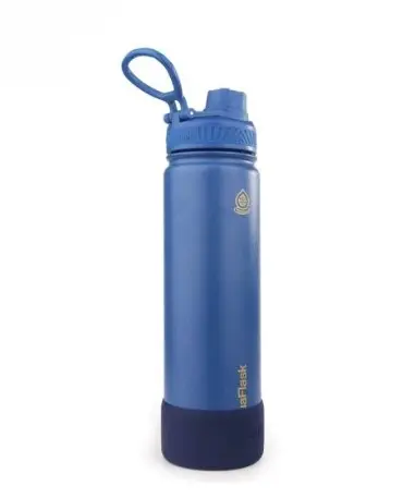 Aqua Flask Retro Water Bottle 650ml Peace Out - Prussian Blue AF-V100