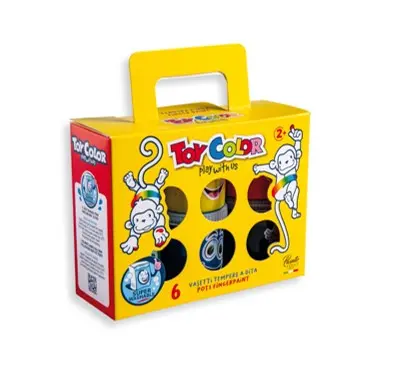 Italian Finger Paint Set 6 Colors 80ml