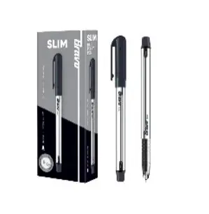 Bravo Slim Ballpoint Pen 0.7mm Black - Box of 10