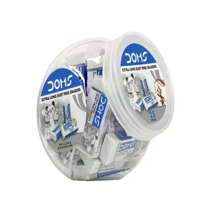 Doms Jumbo White Eraser Jar – 25 Pieces