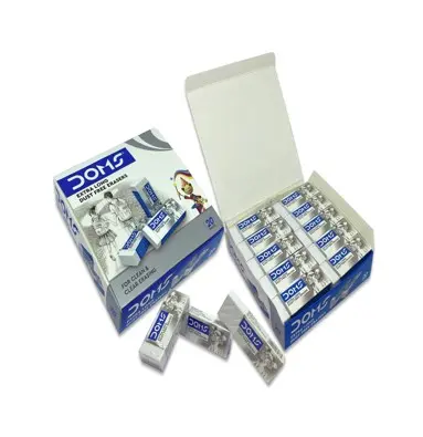 Doms Jumbo White Eraser Box – 20 Pieces