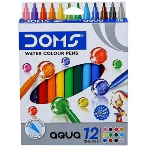 طقم ألوان فلوماستر دومز Aqua – 12 لون